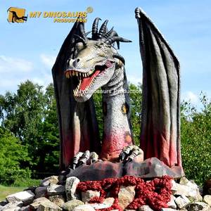 R ตกแต่งสนามเด็กเล่นกลางแจ้งหัวมังกร Animatronic - Product Image 1