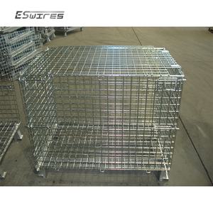 מותאם אישית פלדה מתכת כבדה ציוד מטען אחסון מטען מתקפל תיל מיכל רשת - Product Image 2