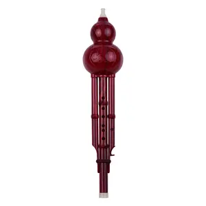 2 Tone C-Key Hulusi Gourd Cucurbit flauta tubos de resina chinês instrumento tradicional cabaça flauta com nó chinês Carry Case