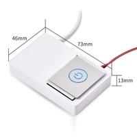 Interrupteur tactile HoneyFly pour miroir, alimentation AC220V-DC12V 12W, LED ON/OFF, gradation de la lumière, contrôleur tactile caché pour lampe de miroir