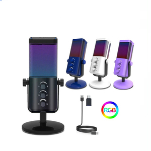M7 Type C Rgb Professional Wired Gamer Live Streaming Desk PC Mobile Phone <b>Microphone</b> Podcast Recording Usb Mic - Product Image 1