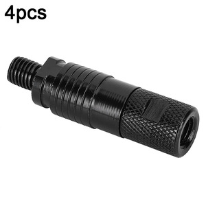 4 Conectores Metálicos de Liberación Rápida para Soporte de Cañas de Pescar, Adaptadores para Alarmas de Picada, Negros, Novedad - Product Image 4