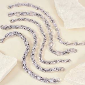 FY パンク ヒップホップ ロック チェーン ブレスレット 幅広 チャンキー ステートメント マルチプル ステンレススチール リンクチェーン ブレスレット ジュエリー ギフト 男性用 男の子用 - Product Image 3