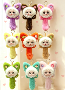 Portachiavi con <span class=keywords><strong>Personaggio</strong></span> Peluche Carino da 22 cm (con Coda), Ciondolo Morbido Imbottito per Zaino - Product Image 1