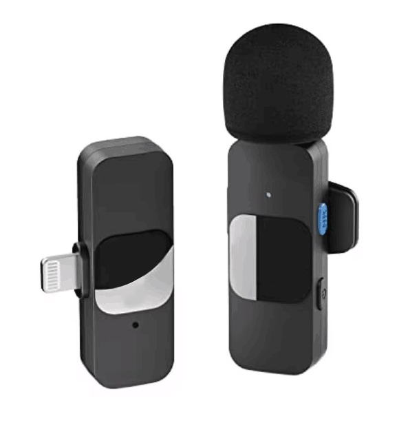 K9 Wireless Lavalier Microphone Studio Gaming for iPhone PC Computer Mic Live Broadcast Mobile Phone Clips/plug Play