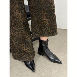 Botines Cortos de Otoño 2026, al por Mayor, con Suela Gruesa, Punta Puntiaguda y Tacón <span class=keywords><strong>Grueso</strong></span> para Mujer - Product Image 5