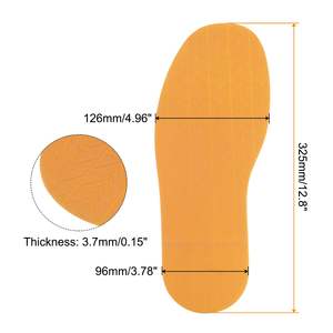 1 paio di bottone completo Sole ricambio in gomma 3.7mm spessore riparazione antiscivolo per <span class=keywords><strong>scarpe</strong></span> piatte, giallo - Product Image 2