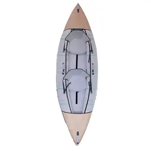 Kayak de pesca inflable, kayak de mar con paleta para agua