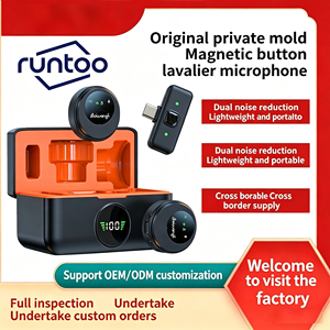 <b>Wireless</b> microphone SX29 cross-border private model button magnetic suction phone shooting live broadcast noise reduction micro - Product Image 1