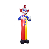 Décorations gonflables géantes d'Halloween de 12 pieds Clown effrayant avec lumières LED Blow up Dancer Holiday Party