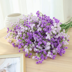 Fiori Artificiali di Gypsophila in Gomma Morbida, Colore Graduale Arancione Rosa, Effetto Realistico, per Matrimoni e Decorazioni Domestiche - Product Image 4