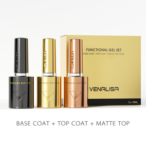 <span class=keywords><strong>VENALISA</strong></span> Nouveau Gel UV Transparent de Haute Qualité 10ml, 2x Couche de <span class=keywords><strong>Base</strong></span> et Top <span class=keywords><strong>Coat</strong></span> Brillant, Longue Durée, Soak Off pour Vernis à Ongles - Product Image 3