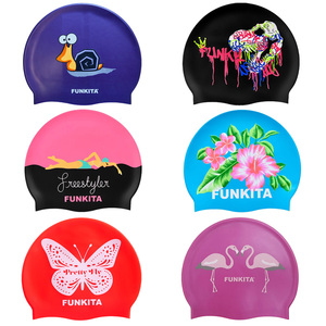 Funky Úc In Silicone Dành Cho Người Lớn Mũ Bơi Không Thấm Nước Funkita Phim Hoạt Hình Chuyên Nghiệp Hat Với Biểu Tượng Tùy Chỉnh - Product Image 2