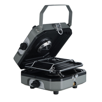 Haute qualité portable pliant deux brûleurs poêle camping économie d'énergie chauffage rapide steak camping cuisinière à gaz