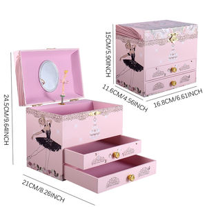 कभी भी उज्ज्वल कारखाने कस्टम लोगो संगीत बॉक्स 175 # लकड़ी mdf कागज पवन-अप उष्णकटिबंधीय वन बैलेरीना दर्पण के साथ जन्मदिन उपहार - Product Image 6