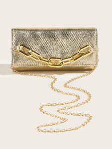 Vente chaude en usine de pochettes dorées pour femmes avec chaîne en acrylique sacs à main et sacs à main pour femmes portefeuilles - Product Image 5