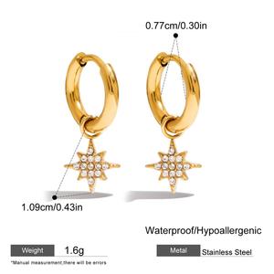 New Ins 5 Styles Fashion Hoop Earrings Set High Quality PVD Plated 18k Gold <strong>Stainless</strong> <strong>Steel</strong> Earrings <strong>Jewelry</strong> Zircon Earrings - Product Image 6