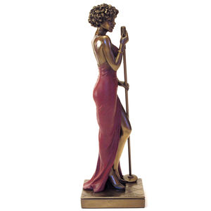 تمثال مغني أمريكي يدوي الصنع بالجملة، تمثال مغني جاز من البولي ريزين، تمثال مغني أسود من فرقة الجاز - Product Image 5