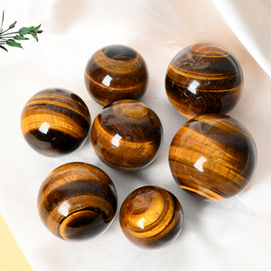 Whosale <b>Crystal</b> Products Hand Polished Yellow Tiger Eye Sphere <b>Ball</b> for Fengshui Decor - Product Image 2