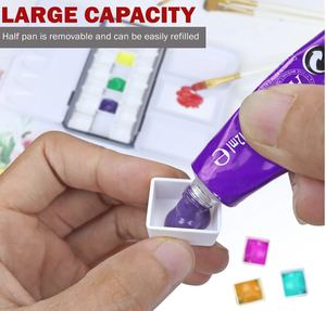 XinyiArt – <span class=keywords><strong>Palette</strong></span> d'aquarelle vide, boîtes métalliques, boîtes de peinture, plateau d'aquarelle avec 12 demi-poêles, vente en gros - Product Image 5