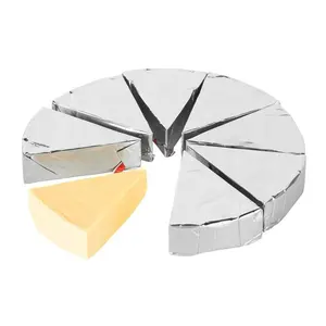 12 16 micron foglio di alluminio termo laccato oro argento per la lavorazione del formaggio a triangolo spalmato