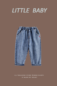 2023 abbigliamento autunnale e invernale per bambini camicia stile inglese per ragazzi + canotta maglione + Jeans 3 pezzi Set di abbigliamento per bambini - Product Image 6