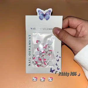 30 cái/túi phim hoạt hình Nail Charms cho Acrylic 3D trang trí Kitty Nail trang sức cho phụ nữ cô gái phụ kiện DIY Craft trang trí