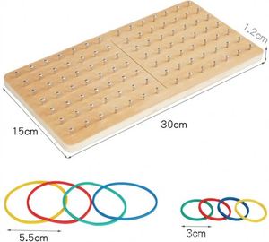 Juguete Educativo Preescolar, Geoboard de Madera con Tarjetas de Memoria Flash, Ideal para el Aula, Juego de Batalla para 2 Jugadores - Product Image 5