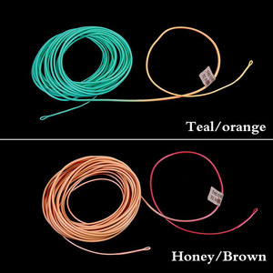 Tête <span class=keywords><strong>de</strong></span> tir bicolore avec boucles Ligne <span class=keywords><strong>de</strong></span> pêche à la mouche flottante pour River Lake Stream Ocean Boat Fishing Fabriqué en nylon durable - Product Image 3