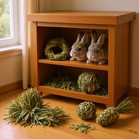 Nouvel ensemble complet de jouets de soulagement pour lapins, Totoro et chats, incluant une balle en paille de Timothy et des friandises molaires exotiques pour animaux de compagnie, fournitures durables pour animaux.