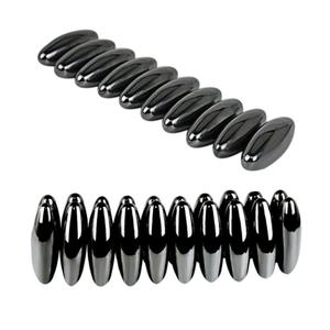 Imanes industriales <span class=keywords><strong>de</strong></span> ferrita <span class=keywords><strong>de</strong></span> oliva, bolas <span class=keywords><strong>de</strong></span> terapia biomagnéticas negras pulidas, cuentas magnéticas elípticas, huevo magnético soldado - Product Image 4