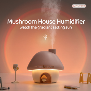 Mini humidificador portátil de setas de 300ml, Bettery, recargable, 7 colores, difusor de aceite esencial de luz ambiental para regalo de Hotel en casa - Product Image 3