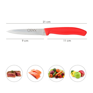 Coltello da cucina Nuuk, lama in acciaio inossidabile, 9 cm. Colori Assortiti (Confezione Blister da 3 Pezzi) - Product Image 2