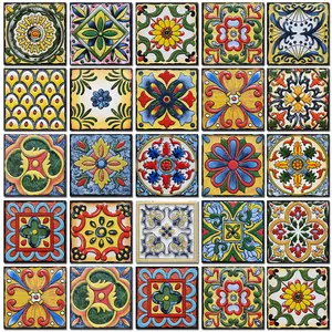 Nouveauté maroc espagnol français 100*100 carreaux de mosaïque motif fleur céramique porcelaine 3D carreaux muraux pour salle de bain et toilettes