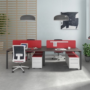 Bureau de travail modulaire en fer moderne pour le personnel de bureau, avec tiroir, pour 2, 4, 6 ou <span class=keywords><strong>8</strong></span> personnes - Product Image 4