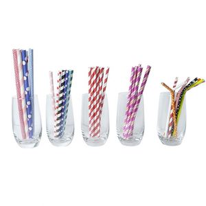 Jolies pailles individuelles en papier blanc ondulé en zigzag de 6 mm et 12 mm, pailles à boire biodégradables de haute qualité pour les fêtes - Product Image 2