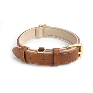 <span class=keywords><strong>Collar</strong></span> de perro de cuero de lujo suave y transpirable con característica reflectante patrón sólido y Herrajes de metal acolchados a prueba de herrumbre - Product Image 1