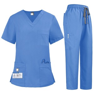 Nuevo estilo hospitales colores OEM impreso enfermera quirúrgica traje Scrub uniforme Unisex conjuntos sueltos transpirables para salones de belleza - Product Image 1
