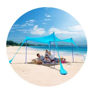 Özel bebek açık mavi 2.1m * 2.1m su geçirmez kolay kurulum hafif güneş gölge kolay kurulan çadır logo plaj ve çim
