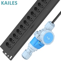 KAILES(KLS) K55 ZA Série PDU gérée intelligente 32A 200-240VAC 24 prises NBR + Interface réseau d'instruments entièrement intelligente