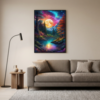 Kit de Peinture Diamant 5D Personnalisé pour Adultes, Paysage Forestier, Perles Rondes Complètes, Art Diamant DIY 30x40cm, Décoration Murale Maison, Vente en Gros
