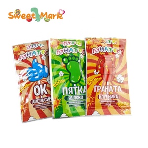 Bonbons en <span class=keywords><strong>poudre</strong></span> effervescente personnalisés et sucettes aux fruits mélangés en forme de <span class=keywords><strong>pied</strong></span> mignon - Product Image 4