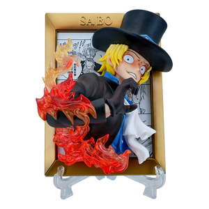 ฟิกเกอร์อนิเมะ3D บรรจุกล่องสามมิติแฟชั่นใหม่กรอบรูปงานฝีมือหนึ่งชิ้นหุ่นอะนิเมะฟิกเกอร์ Sabo <span class=keywords><strong>Luffy</strong></span> Ace - Product Image 6
