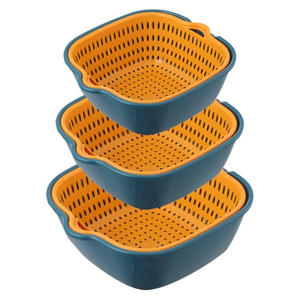 Panier de lavage double couche pour légumes, panier d'égouttage, bol de conservation des aliments frais, panier de lavage de cuisine - Product Image 1