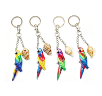 Porte-clés personnalisé bohème coloré avec pendentif en coquillage naturel, porte-clés en résine, souvenir de voyage, cadeau de plage