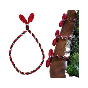 Daoge Polyester Twist <strong>Ties</strong> 6 Pack 20 Inches (<strong>Black</strong>/Red/White) For Hanging Garland Lights And Decorations - Product Image 1