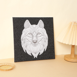 Ensemble de toile tendue en coton et polyester BYB, design animal <span class=keywords><strong>personnalisé</strong></span>, écologique, 30x30cm, pour peinture avec cadre - Product Image 3