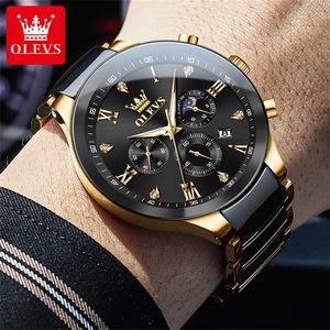 OLEVS 7004 Nuovo Arrivo Alta Qualità Classico Nero <span class=keywords><strong>Bianco</strong></span> Oro Lusso per Uomo e Donna <span class=keywords><strong>Smartwatch</strong></span> al Quarzo - Product Image 4