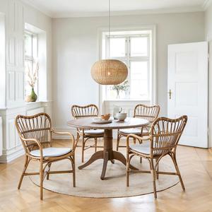 Rattan Ball Pendant <b>Light</b> Round E27 Led <b>Light</b> Source For Living Room <b>Dining</b> Room Hotel Guesthouse - Product Image 3