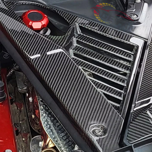 Penutup Panel Teluk mesin serat karbon kering gaya Oem untuk 20-up Corvette C8 Coupe 2 buah - Product Image 4